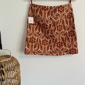 NWT Free People Modern Femme Retro Rust Skirt
